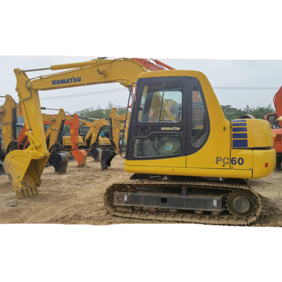 Construction works&amp;#194; &amp;#160; KOMATSU 6 Ton Japan Brand Used Original Crawler PC60-7 Hydraulic Excavator PC55MR-2 Market Engine