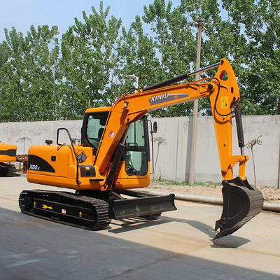 Construction Material Shops XN80-E Mini Excavator , 8 Ton Hydraulic Crawler Excavator For Sale