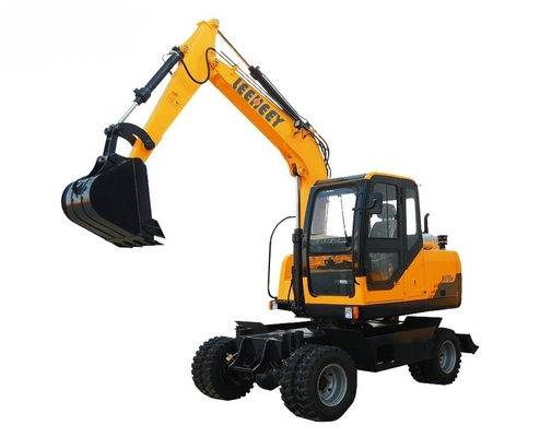 Chinese Machinery Repair Shops Mini Digger Hydraulic 7 Ton Wheel Excavator With Wooden Log Grapple